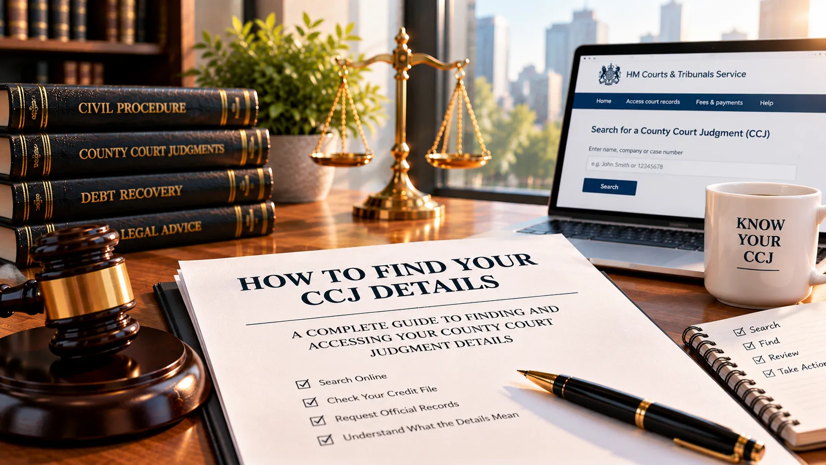 How to find your CCJ details
