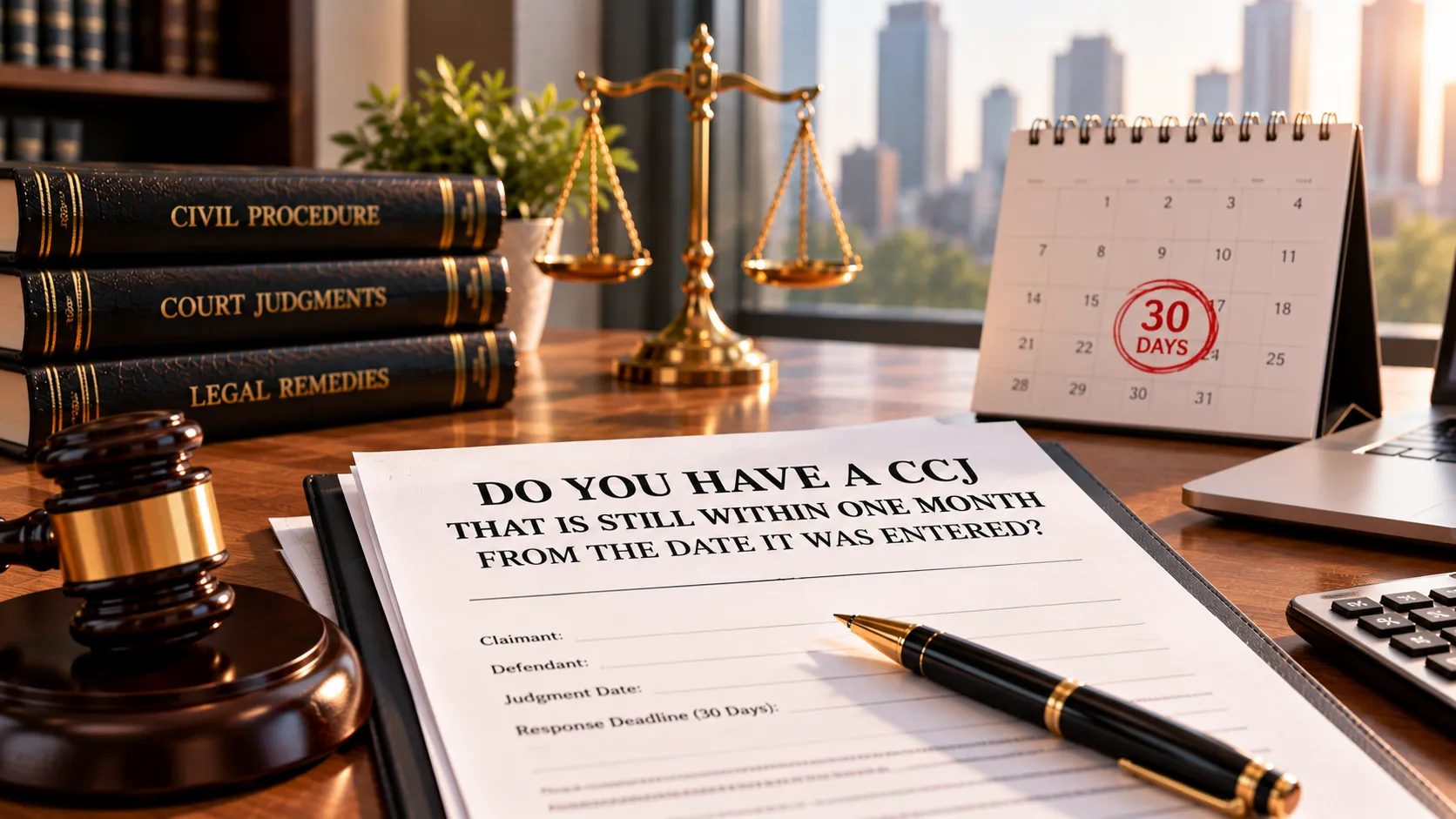 Do you have a CCJ that is still within one month from the date it was entered?